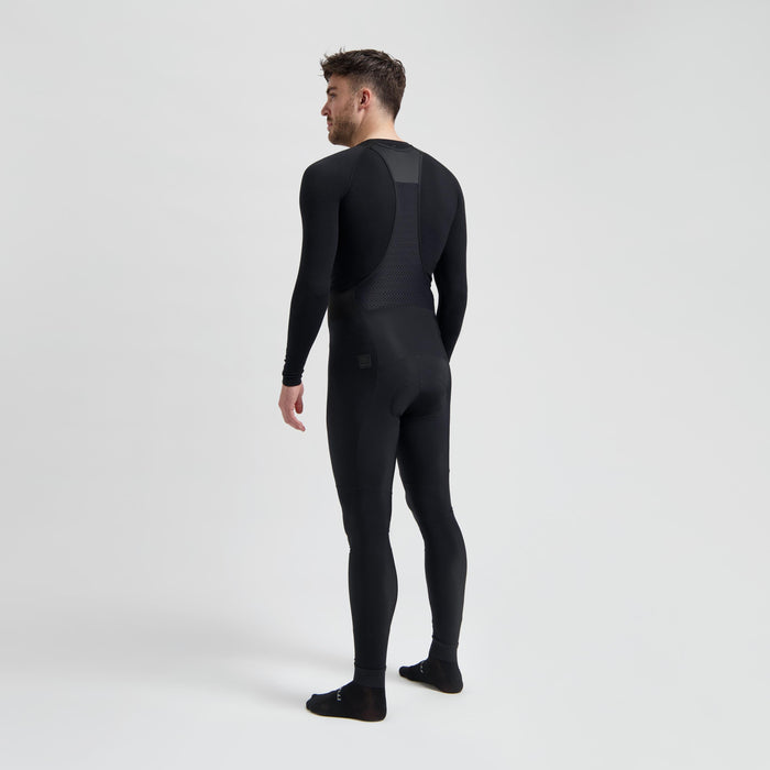 Rogelli Signature lange fietsbroek heren zwart gedragen achterkant.