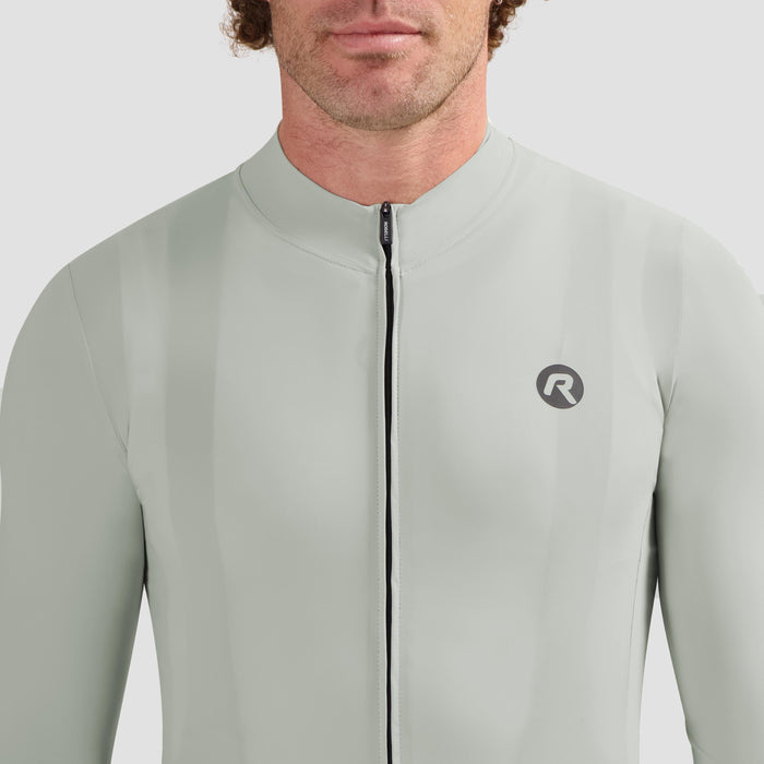 Detail van Rogelli Signature Light fietsshirt heren grijs voorkant.
