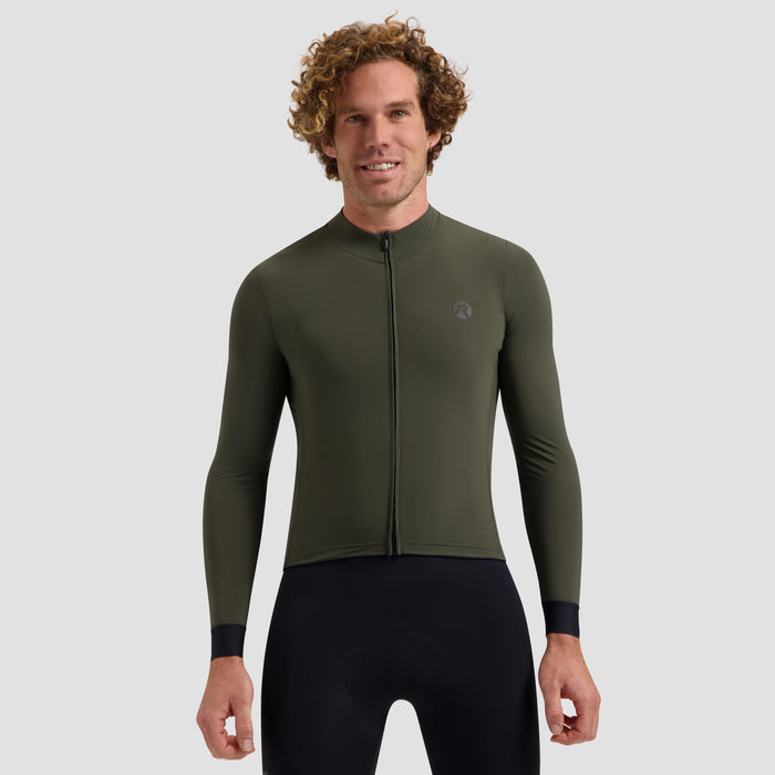 Rogelli Signature Light fietsshirt heren groen gedragen voorkant.