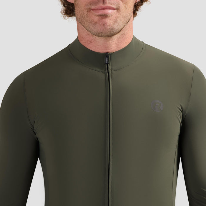 Detail van Rogelli Signature Light fietsshirt heren groen voorkant.