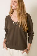 Sinead Relaxed V Neck Sweatshirt