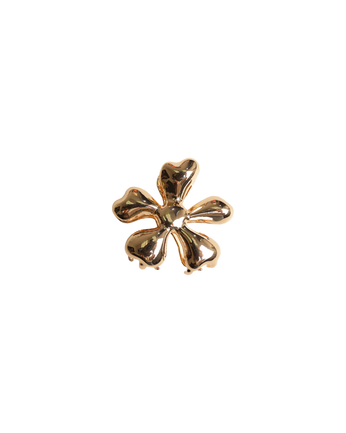 SMALL FLOWER HAIR CLAW GOLD