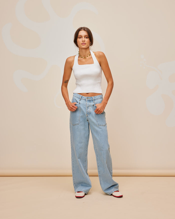 SOL HALTER TANK WHITE