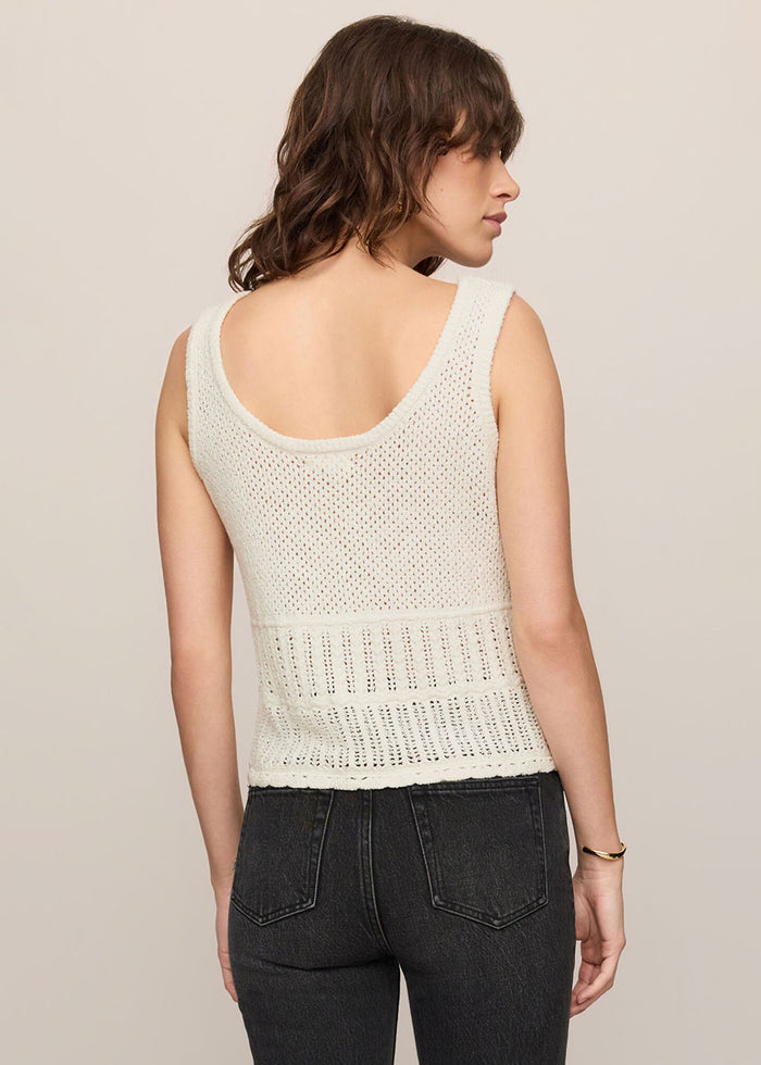 Solano Crochet Tank - Cloud
