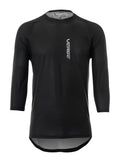 SOLIDS TRAIL 3/4 SLEEVE JERSEY - UNISEX - BLACK