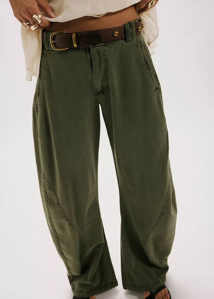 Spotlight Washed Trousers - Dusty Olive