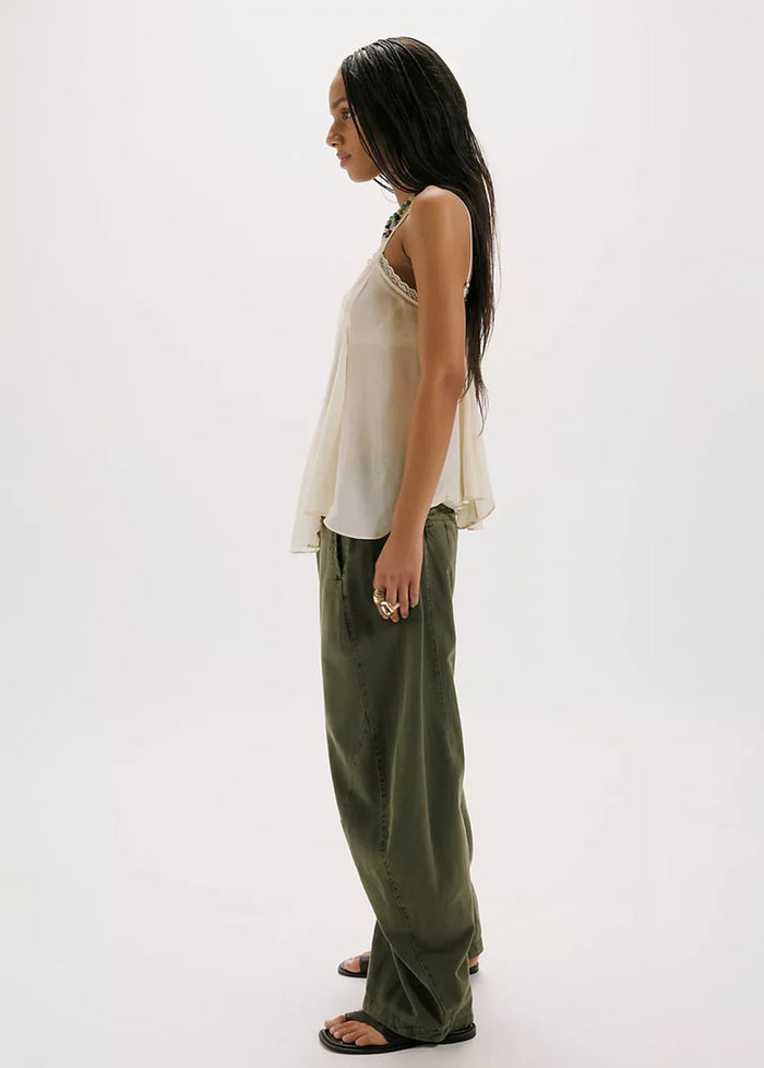 Spotlight Washed Trousers - Dusty Olive