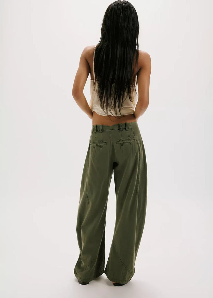 Spotlight Washed Trousers - Dusty Olive