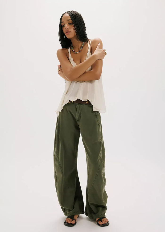 Spotlight Washed Trousers - Dusty Olive