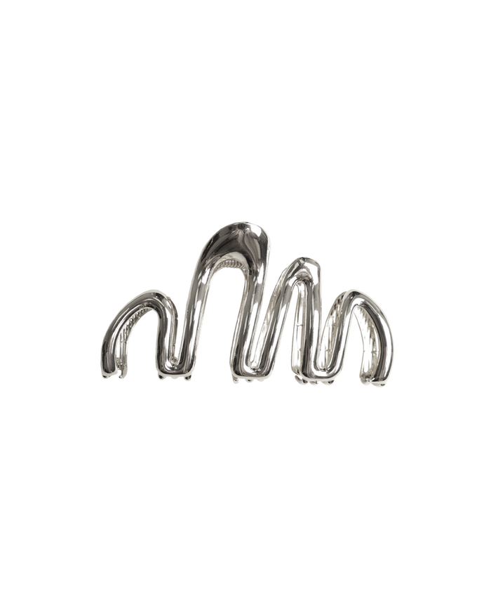 SQUIGGLE HAIR CLAW SILVER