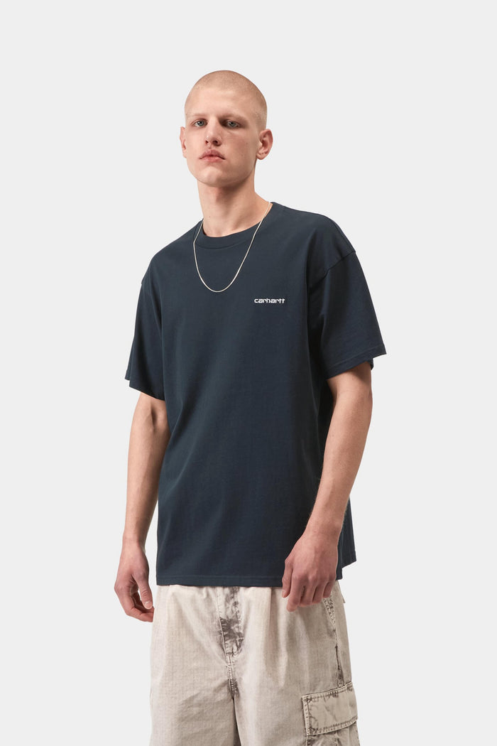 S/S Script Embroidery T-Shirt