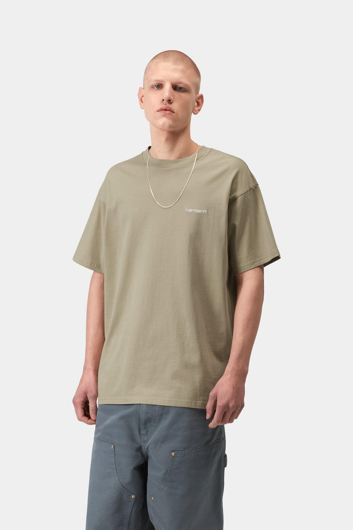 S/S Script Embroidery T-Shirt