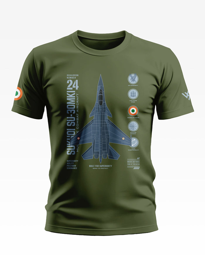 Sukhoi Su-30MKI Born To Protect Cotton T-shirt