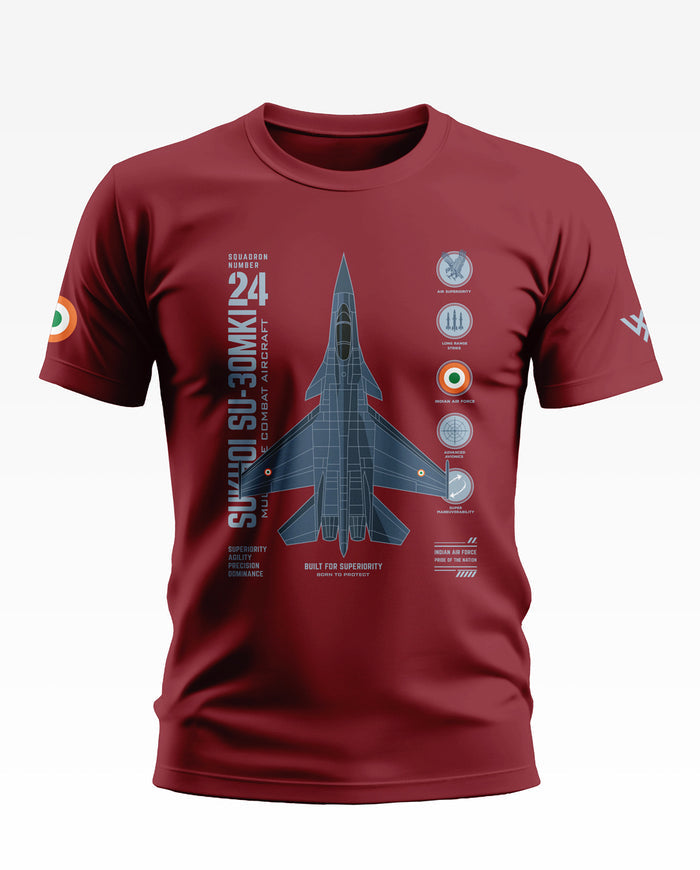 Sukhoi Su-30MKI Born To Protect Cotton T-shirt
