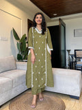 Surya Embroidered Fancy Pant Set- Green