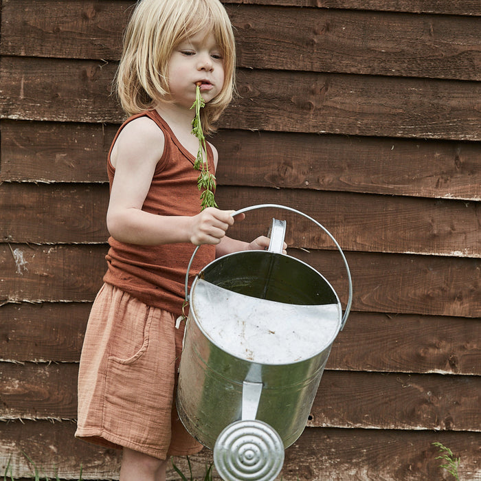 Swift Baby & Kids Top - Merino Wool & Silk - Deep Rust