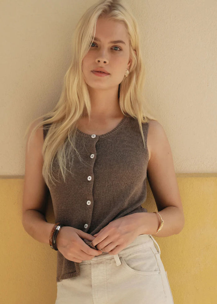 Syd Sweater Vest - Pebble Coast