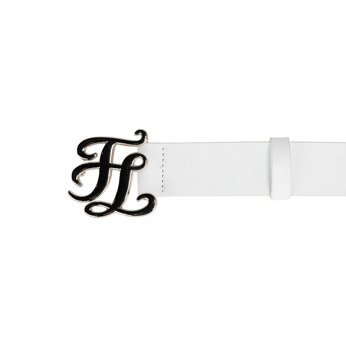 Symbol Leather Belt (White)