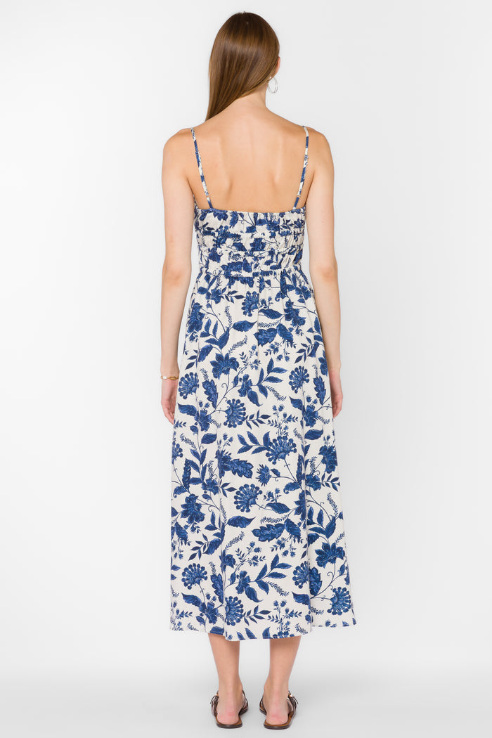 Tanella Blue Floral Dress - Dresses - Velvet Heart Clothing