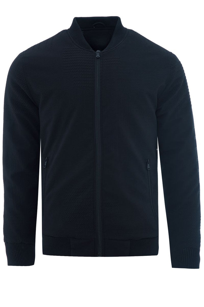 Textured Bomber Jacket