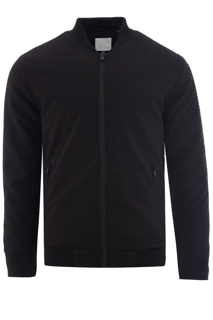 Textured Bomber Jacket