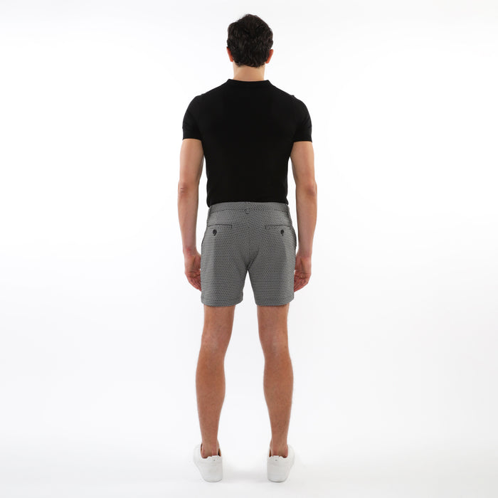 TEXTURED JACQUARD STRETCH CHINO SHORTS