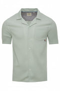 Textured Revere Collar Short Sleeve Shirt