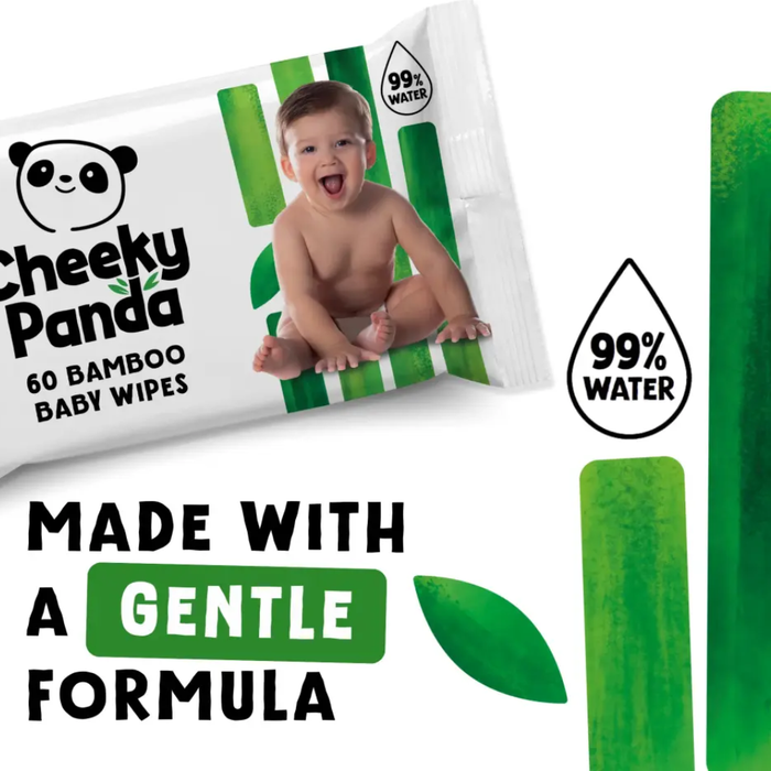 The Cheeky Panda Biodegradable Bamboo Baby Wipes 60s