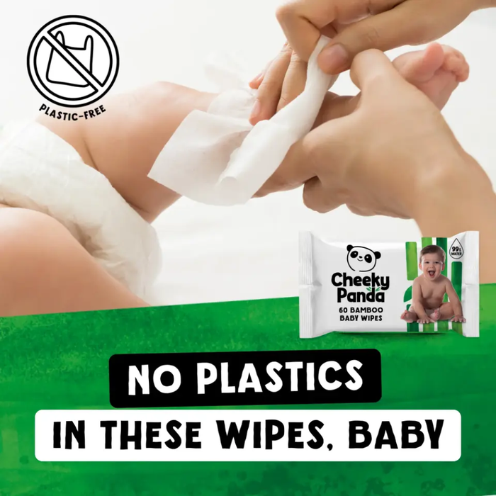 The Cheeky Panda Biodegradable Bamboo Baby Wipes 60s