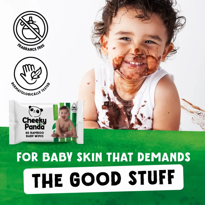 The Cheeky Panda Biodegradable Bamboo Baby Wipes 60s
