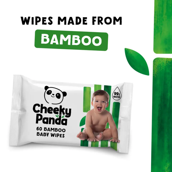 The Cheeky Panda Biodegradable Bamboo Baby Wipes 60s