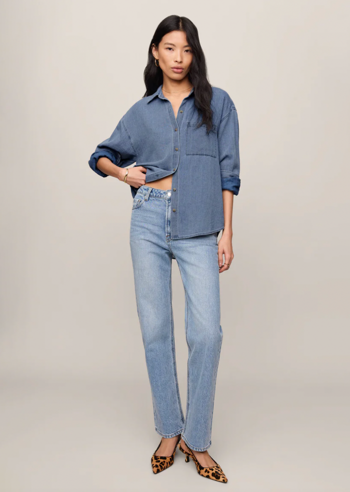 The Perfect Twill Button Up - Classic Indigo