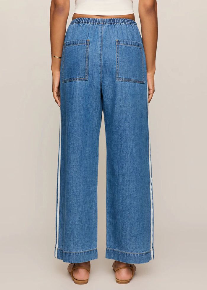 The Sidelines Denim Track Pant - Dreamstate