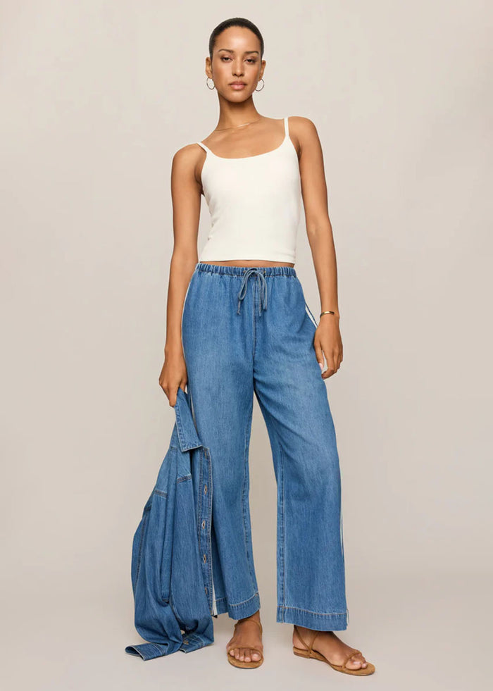 The Sidelines Denim Track Pant - Dreamstate