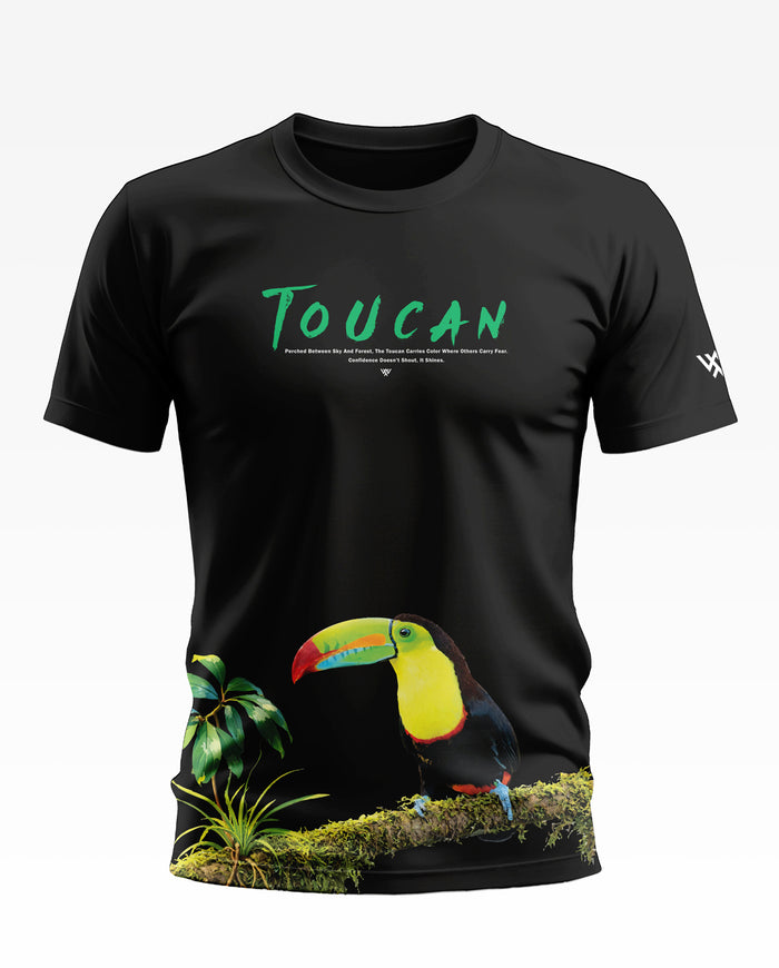 Toucan Between Sky And Forest Cotton T-shirt