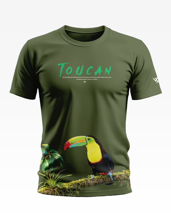 Toucan Between Sky And Forest Cotton T-shirt