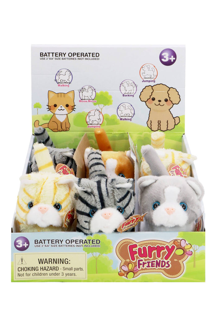 Toy Kitty Cat Walking Fuzzy Soft Sound