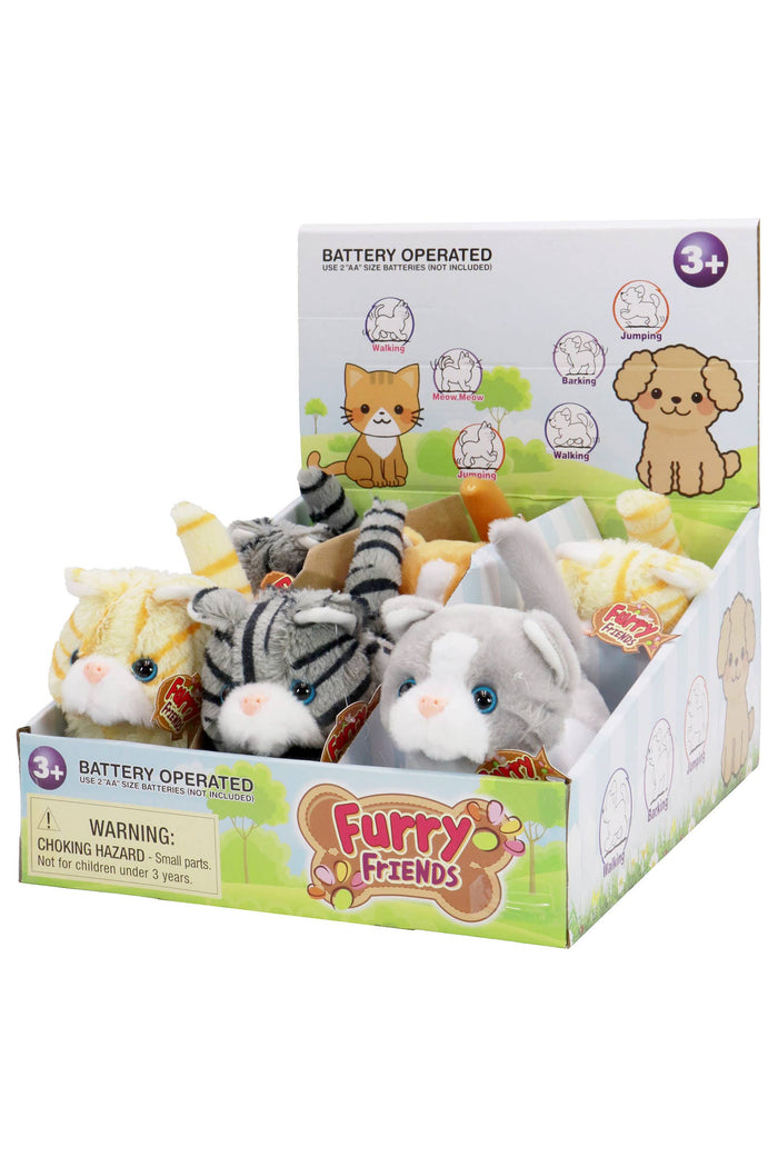 Toy Kitty Cat Walking Fuzzy Soft Sound