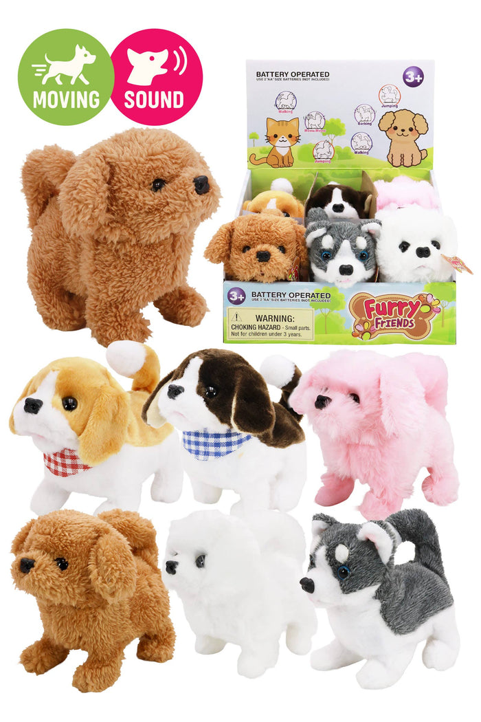 Toy Puppy Dog Walking Fuzzy Soft Sound