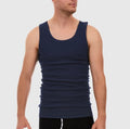 Tradie Mens 1Pk Cotton Singlet Navy