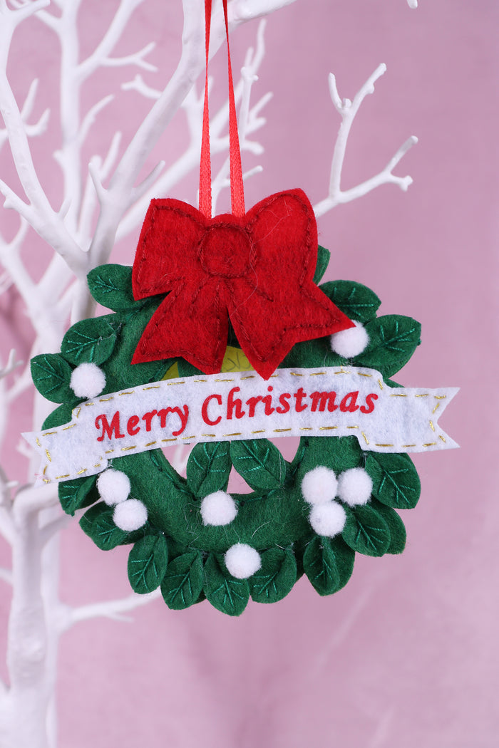 Trimits Felt Decoration Kit Christmas Nordic Snowflake, 9x12cm, Includes Felt Shapes, Stuffing, Beads, Sequins, Thread, and Pom Poms