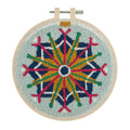 Trimits Punch Needle Kit Floss and Hoop: Christmas Scandi Bauble, 15.2cm Diameter, Includes Floss, Hoop, Fabric, Punch Needle, and Inst...