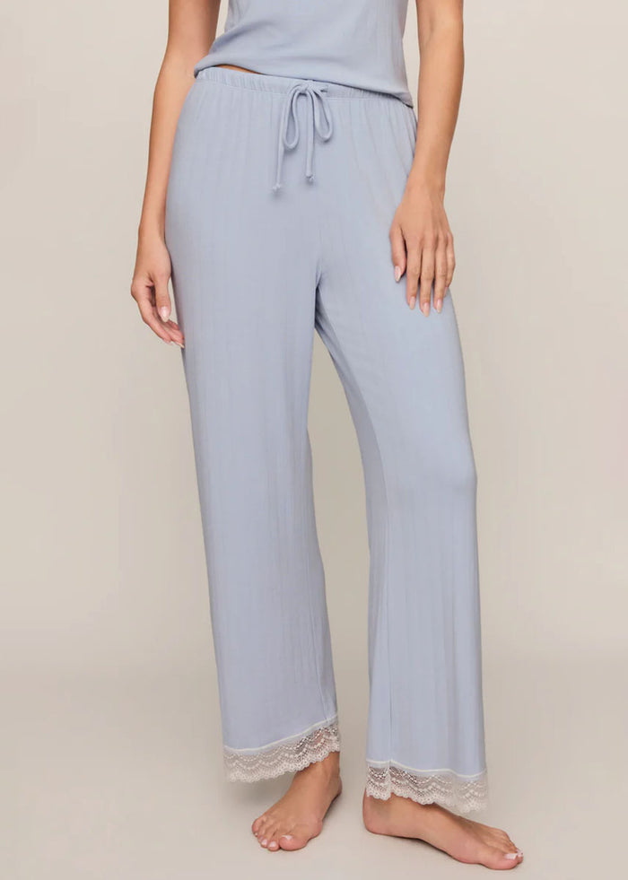 Trina Rib Pants - Skyline