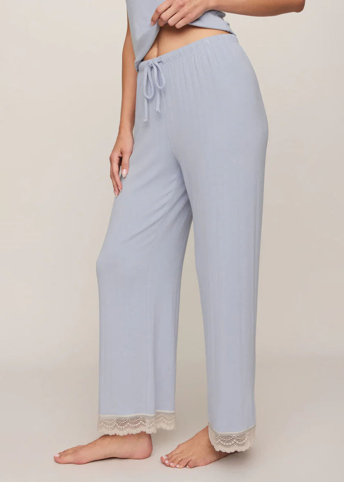 Trina Rib Pants - Skyline