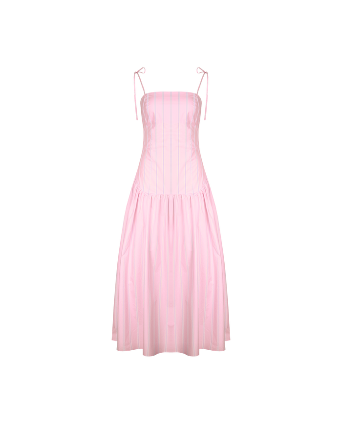 TRULLI MAXI DRESS LILAC CANDY STRIPE