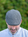 Tweed Duck Bill Panel Cap – Grey Herringbone #color_grey