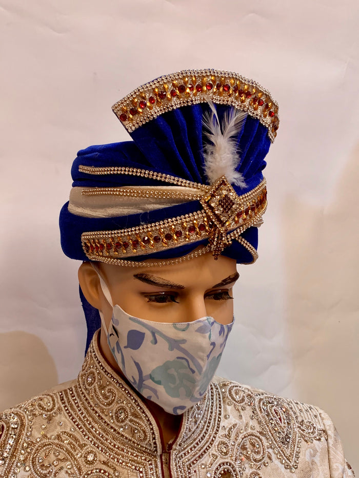 Unisex Designer Abstract Faded Floral & Retro Pattern Cloth Face Masks