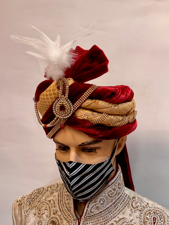 Unisex Designer Black & White Horizontal Stripes Cloth Face Masks