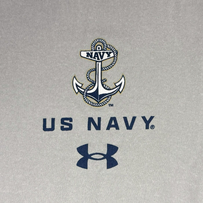 United States Navy Anchor Under Armour Tech T-Shirt (Grey)