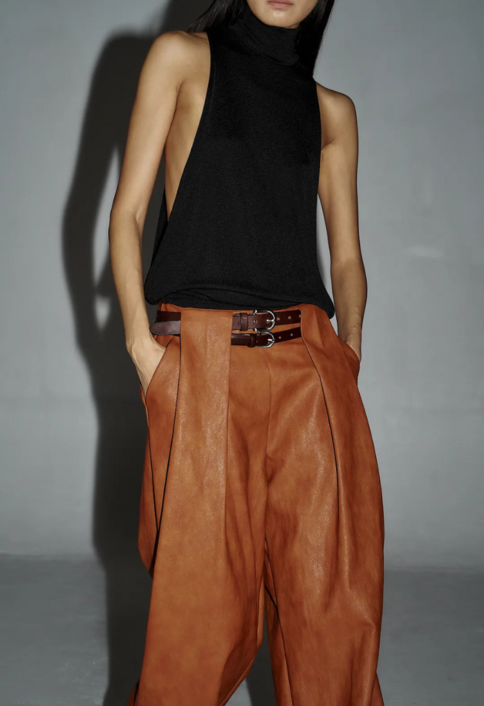 Vegan leather pants